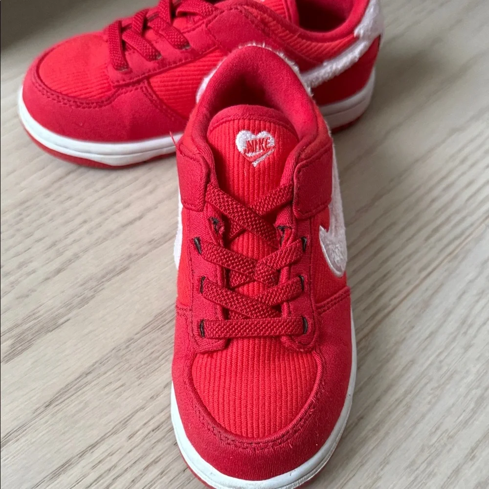 Nike Kids Red and White Sneakers